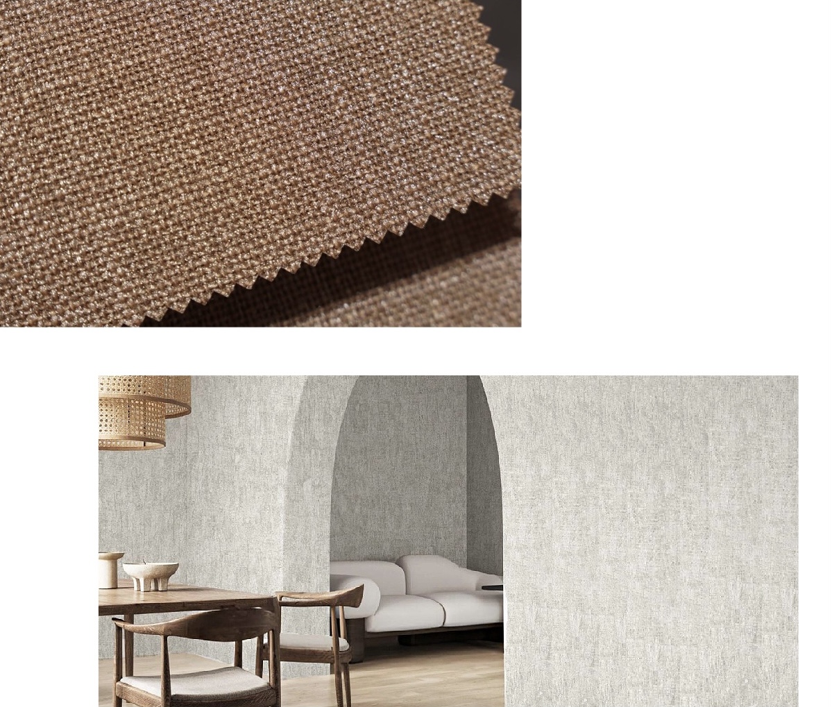natural vibes of linen wallpaper